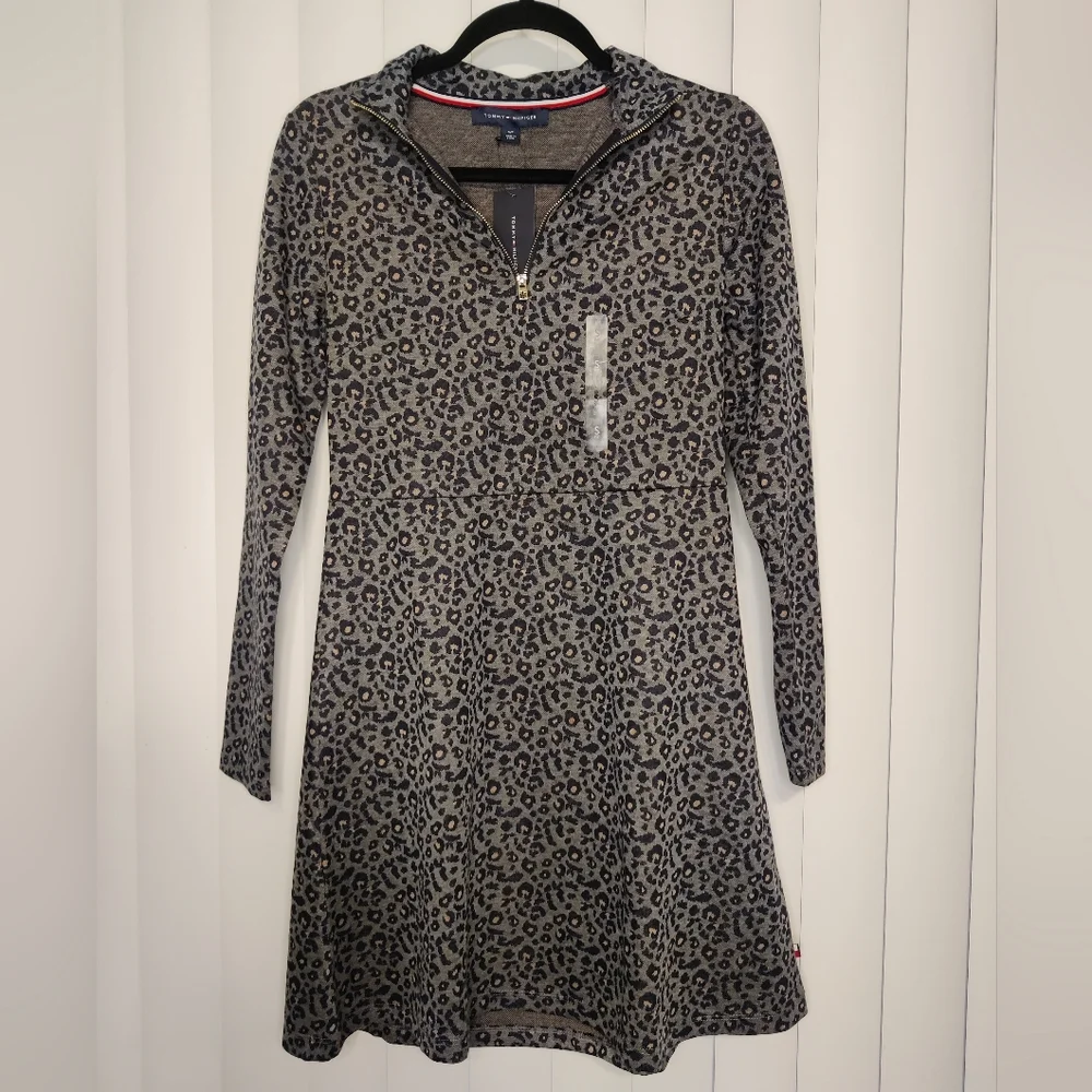 NWT Tommy Hilfiger cheetah print dress size L or S - Picture 1 of 4